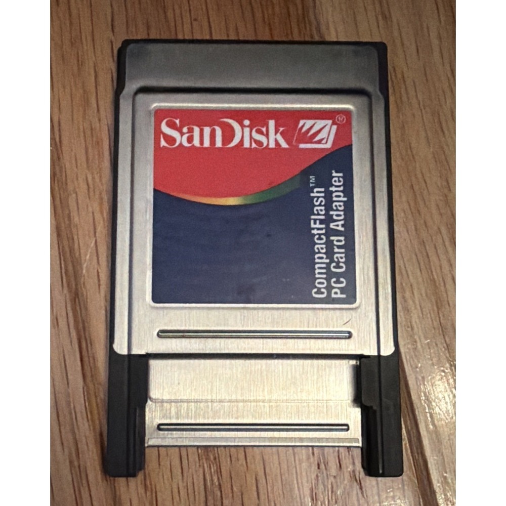 SanDisk Compact Flash PC Card Adapter PCMCIA CF Memory Reader TESTED Working